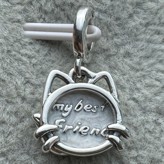 Charm Colgante Doble Insignia Gato