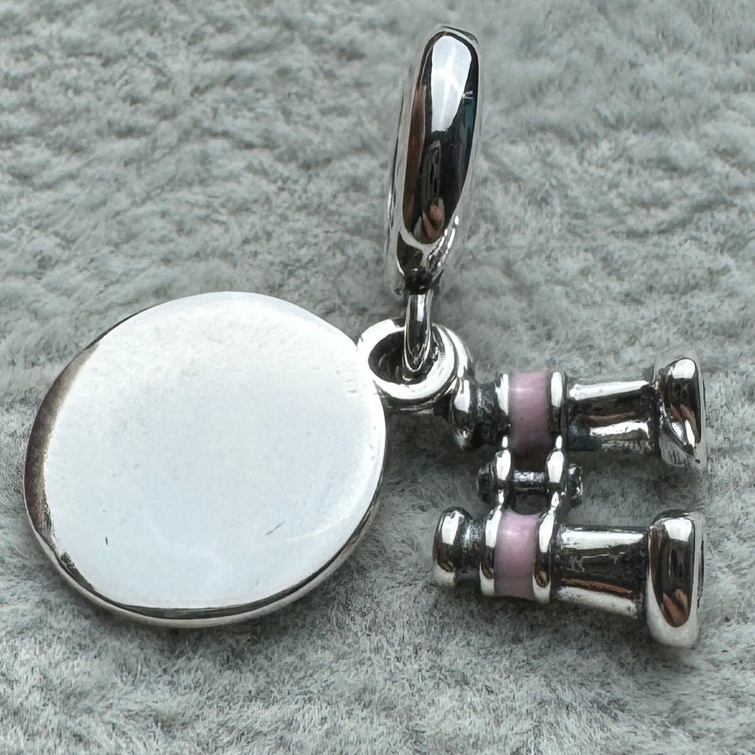 Charm Colgante Doble Binoculares