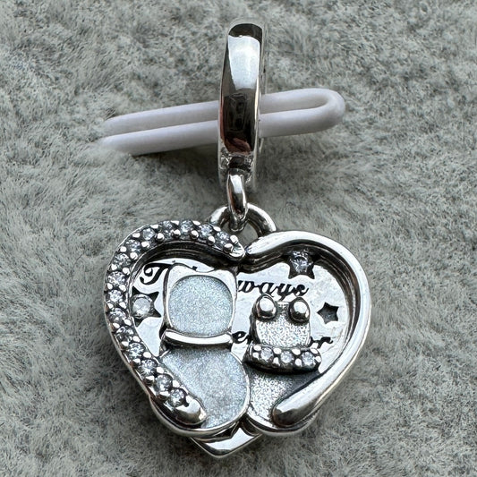 Charm Colgante Corazón Gatos