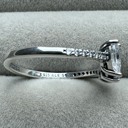 Anillo Corazón Doble Brillante Pandora Vista Lateral