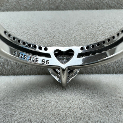 Anillo Corazón Fila Pavé Pandora Vista Desde Adentro