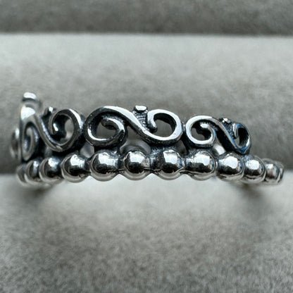 Anillo Corona Princesa Pandora Vista Del Costado