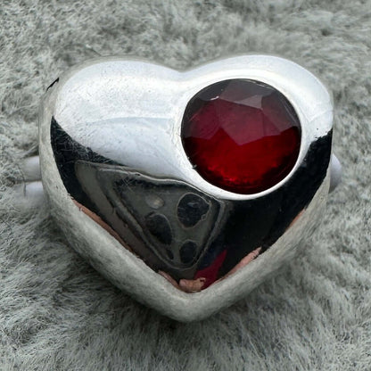 Charm Corazón Zirconia Rojo Bajito