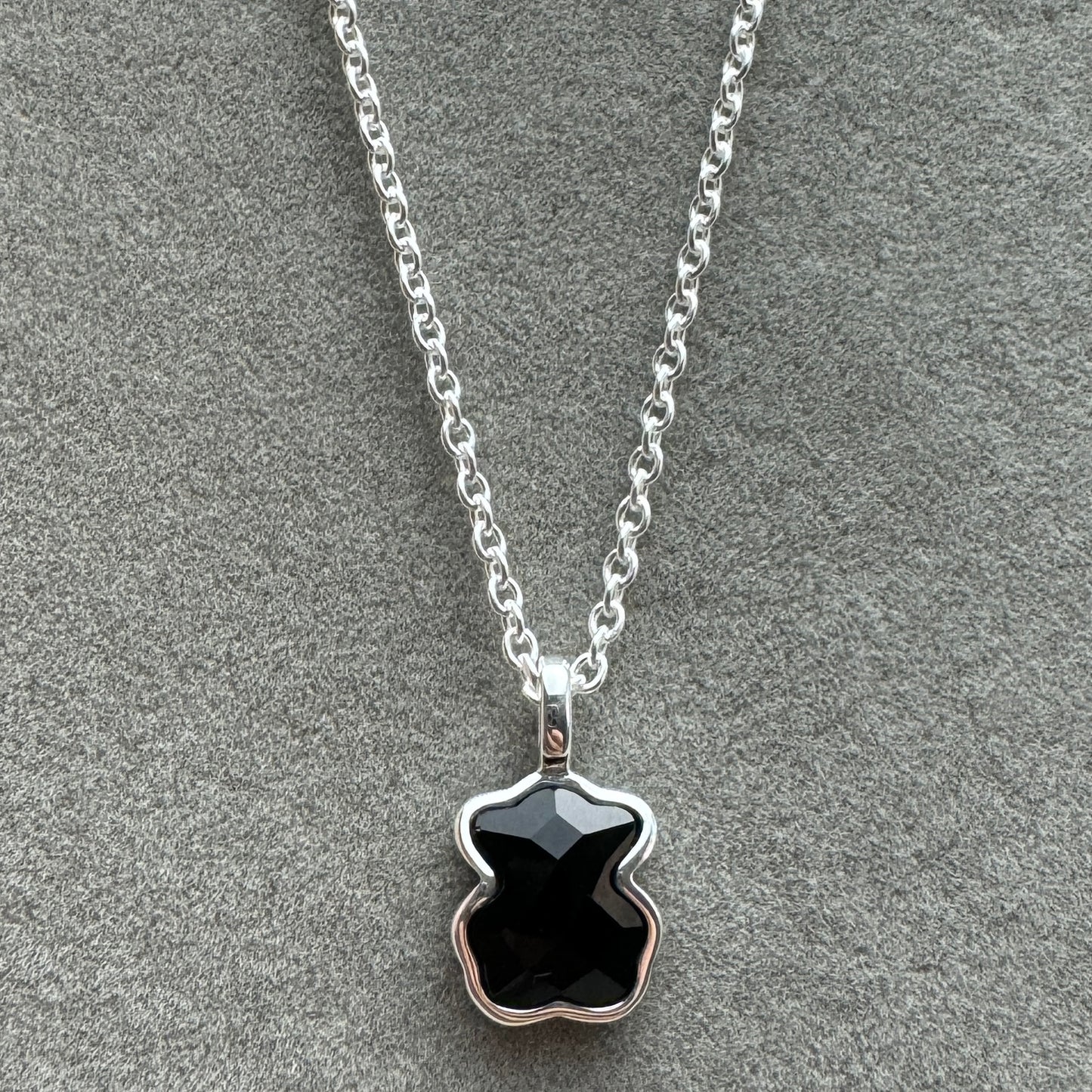 Collar Tous Oso Negro Ónix 45 cm (Ajustable A 40 cm)
