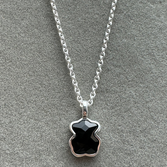 Collar Tous Oso Negro Ónix 45 cm (Ajustable A 40 cm)