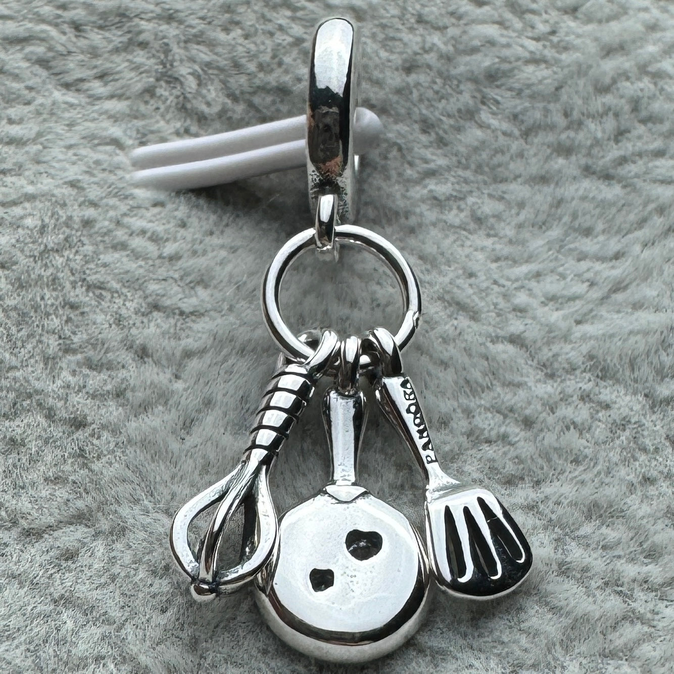 Charm Colgante Triple Chef Espatula, Sartén Y Batidor