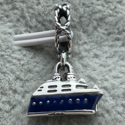 Charm Colgante Doble Crucero Y Ancla Mickey Disney