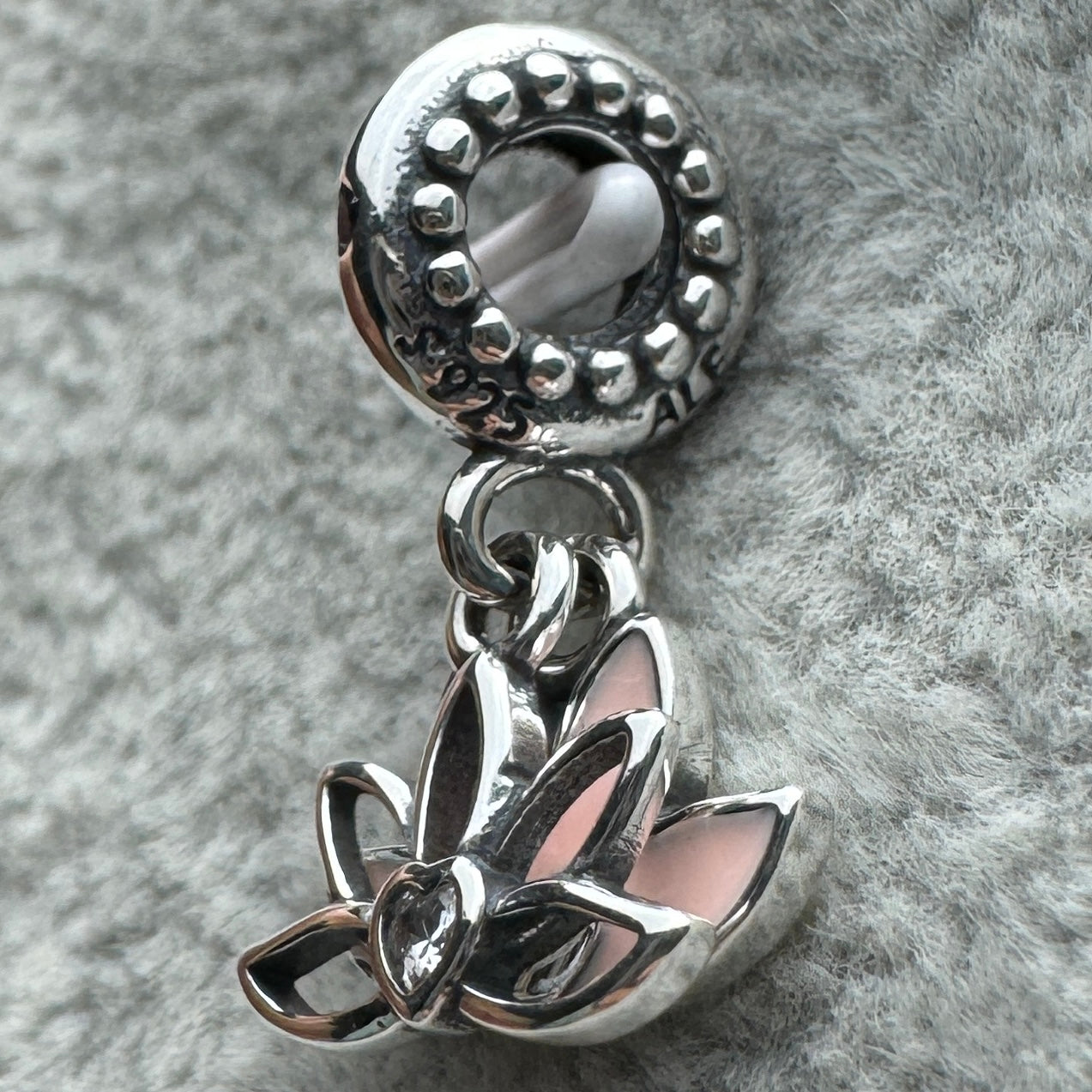 Charm Colgante Doble Flor De Loto