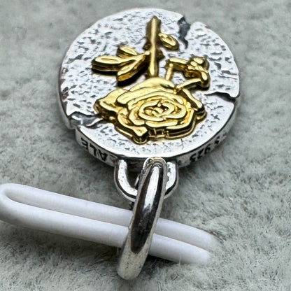 Charm Medallón Rosa