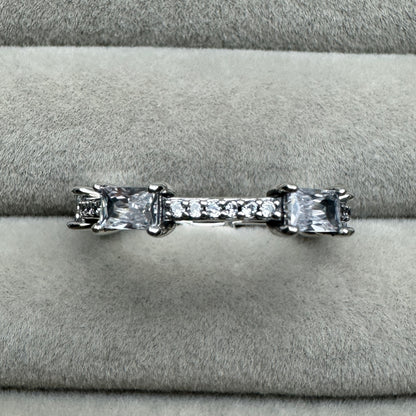 Anillo Rectángulos Pavé