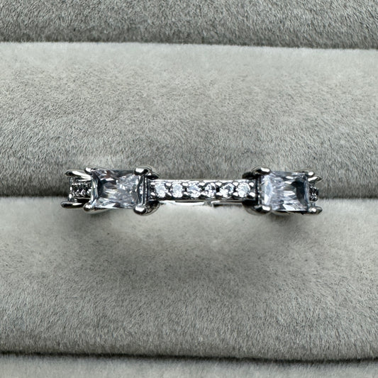 Anillo Rectángulos Pavé