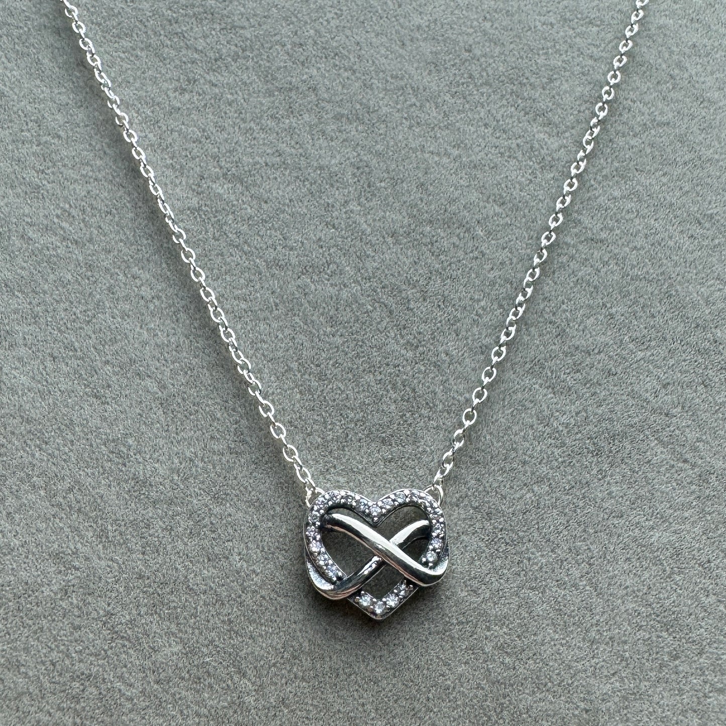 Collar Corazón Infinito 50 cm (Ajustable A 47 Y 44 cm)