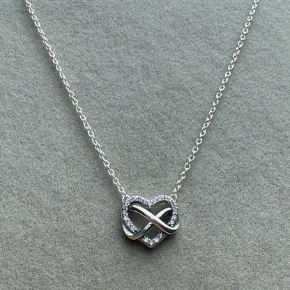 Collar Corazón Infinito 50 cm (Ajustable A 47 Y 44 cm)