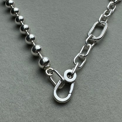Collar Bolitas Y Eslabones 45 cm