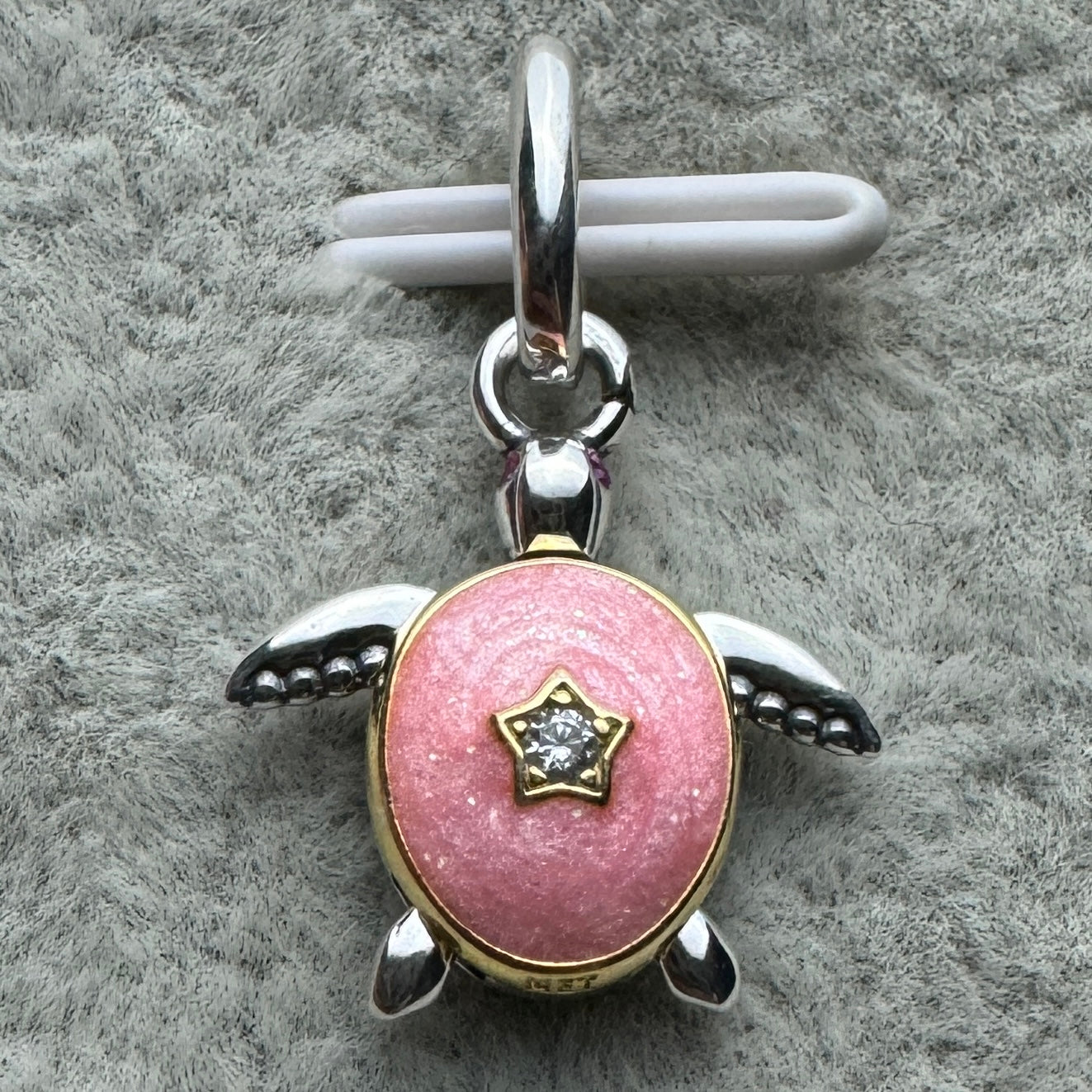 Charm Colgante Tortuga Rosa