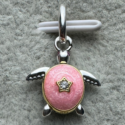 Charm Colgante Tortuga Rosa