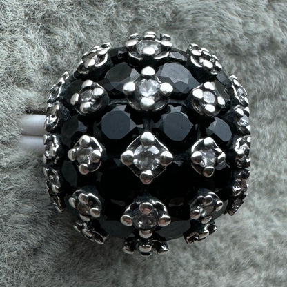 Charm Esfera Pavé Brillante Negro