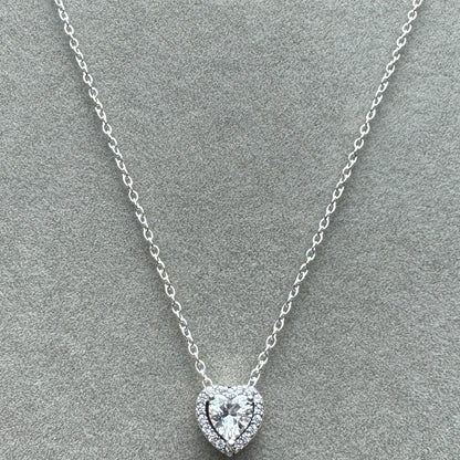 Collar Corazón Elevado Brillante 45 cm (Ajustable A 40 cm)