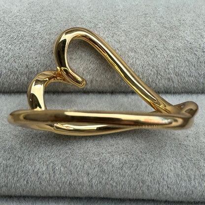 Anillo Forma De Corazón Dorado