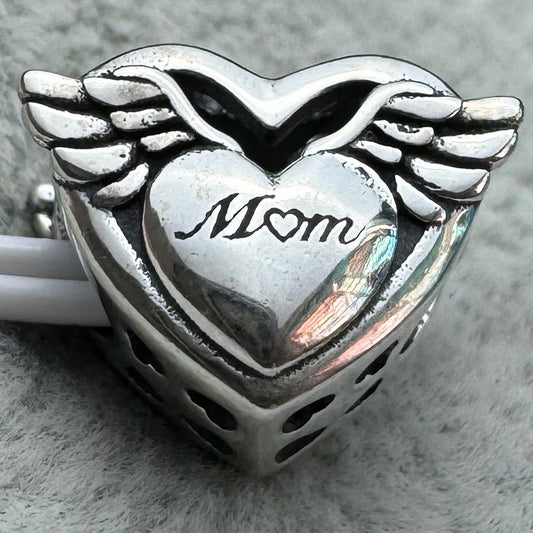 Charm Corazón Mamá Alas De Ángel