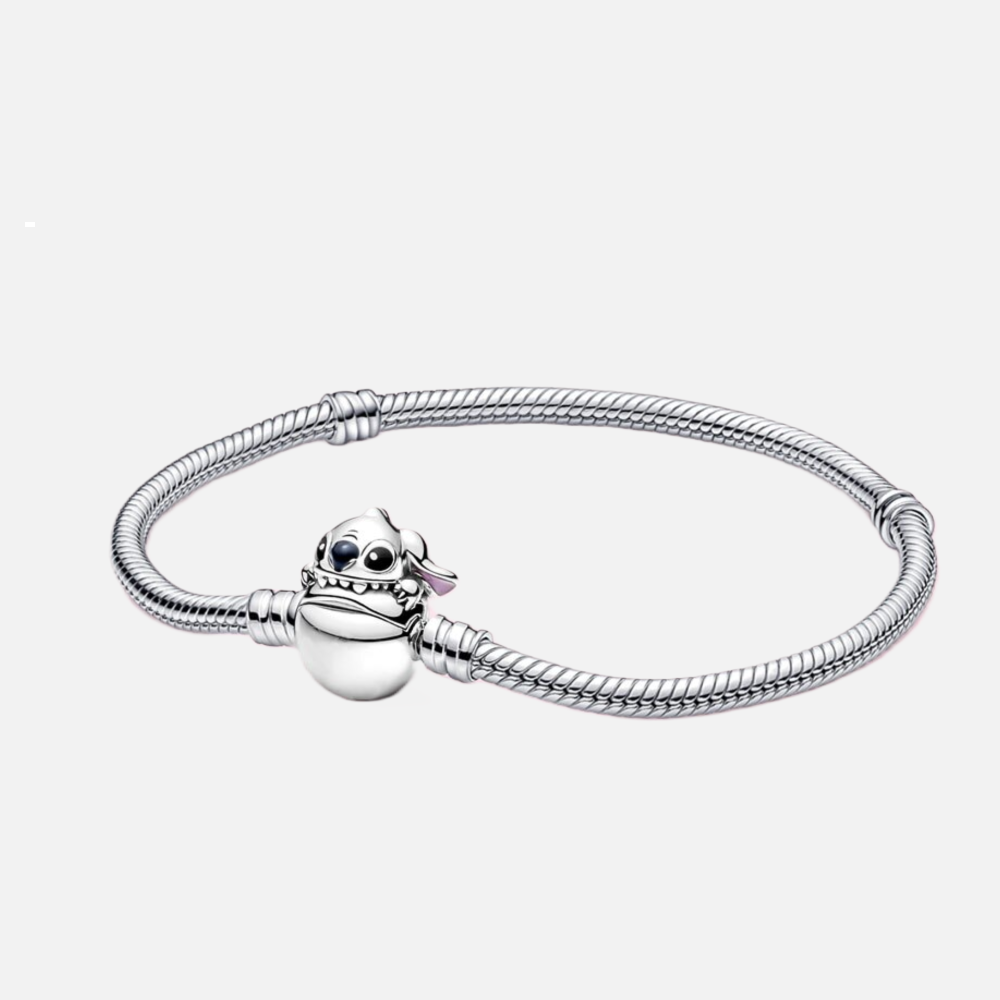 Brazalete Flexible Cierre Mordisco De Stitch Disney