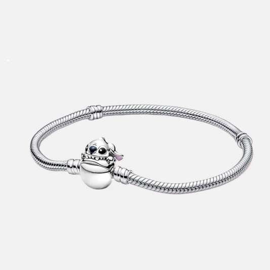 Brazalete Flexible Cierre Mordisco De Stitch Disney