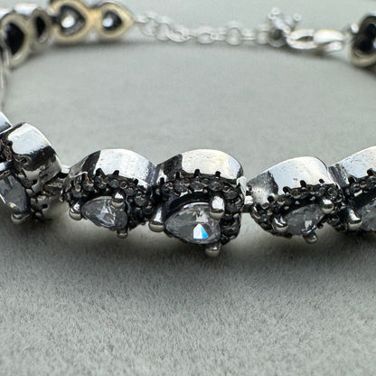 Brazalete Corazones Halo Pandora Vista Corazones