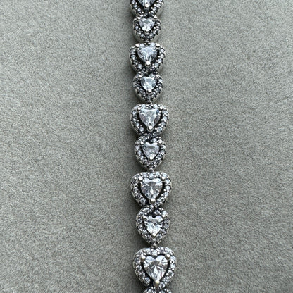 Brazalete Corazones Halo Pandora Vista De Los Corazones