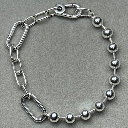Brazalete Eslabones Y Bolitas Pandora Vista Desde Atrás