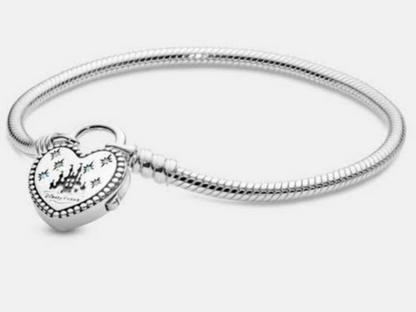 Brazalete Flexible Candado Corazón Castillo De Disney Parks Pandora