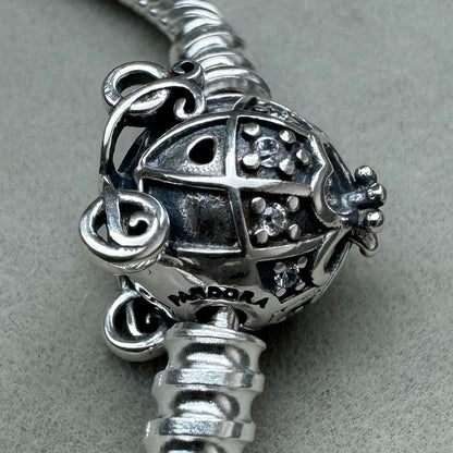 Brazalete Flexible Cierre Carruaje De Cenicienta Disney Pandora Broche Del Costado