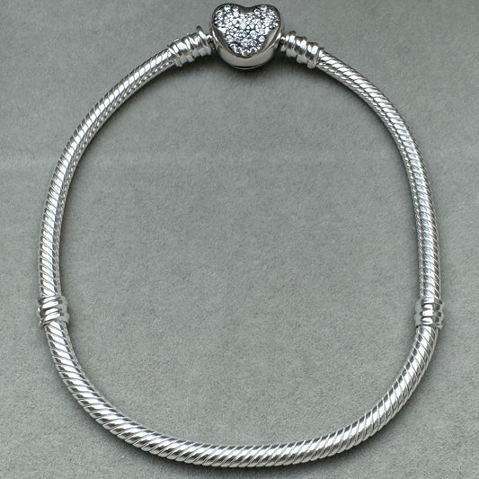 Brazalete Flexible Cierre Mickey Brillante Pandora Vista Frontal