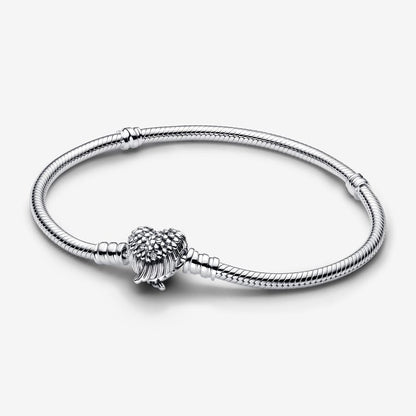 Brazalete Flexible Corazón Con Alas Pandora
