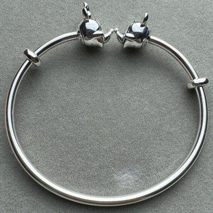 Brazalete Rígido Mickey Y Minnie Disney Pandora Vista Frontal