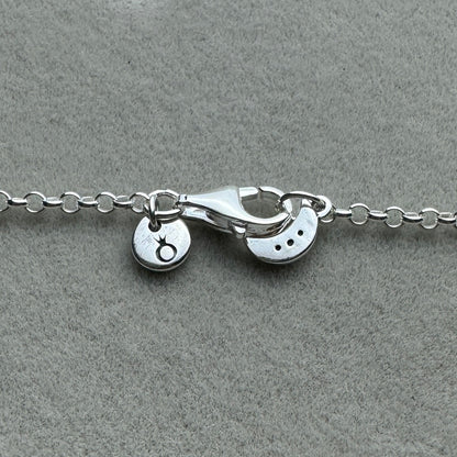 Collar Corazón Con Estrellas Y Luna Azul Brillante 50 cm (Ajustable A 45 Y 40 cm)