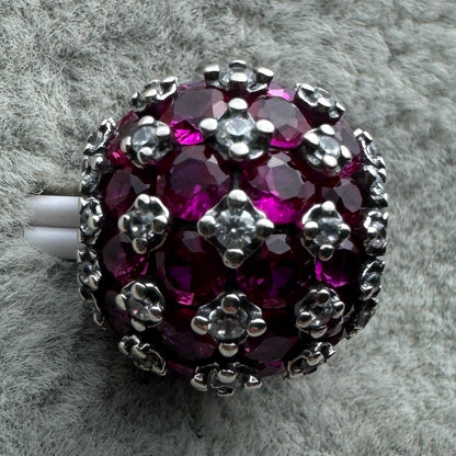 Charm Esfera Pavé Brillante Rojo