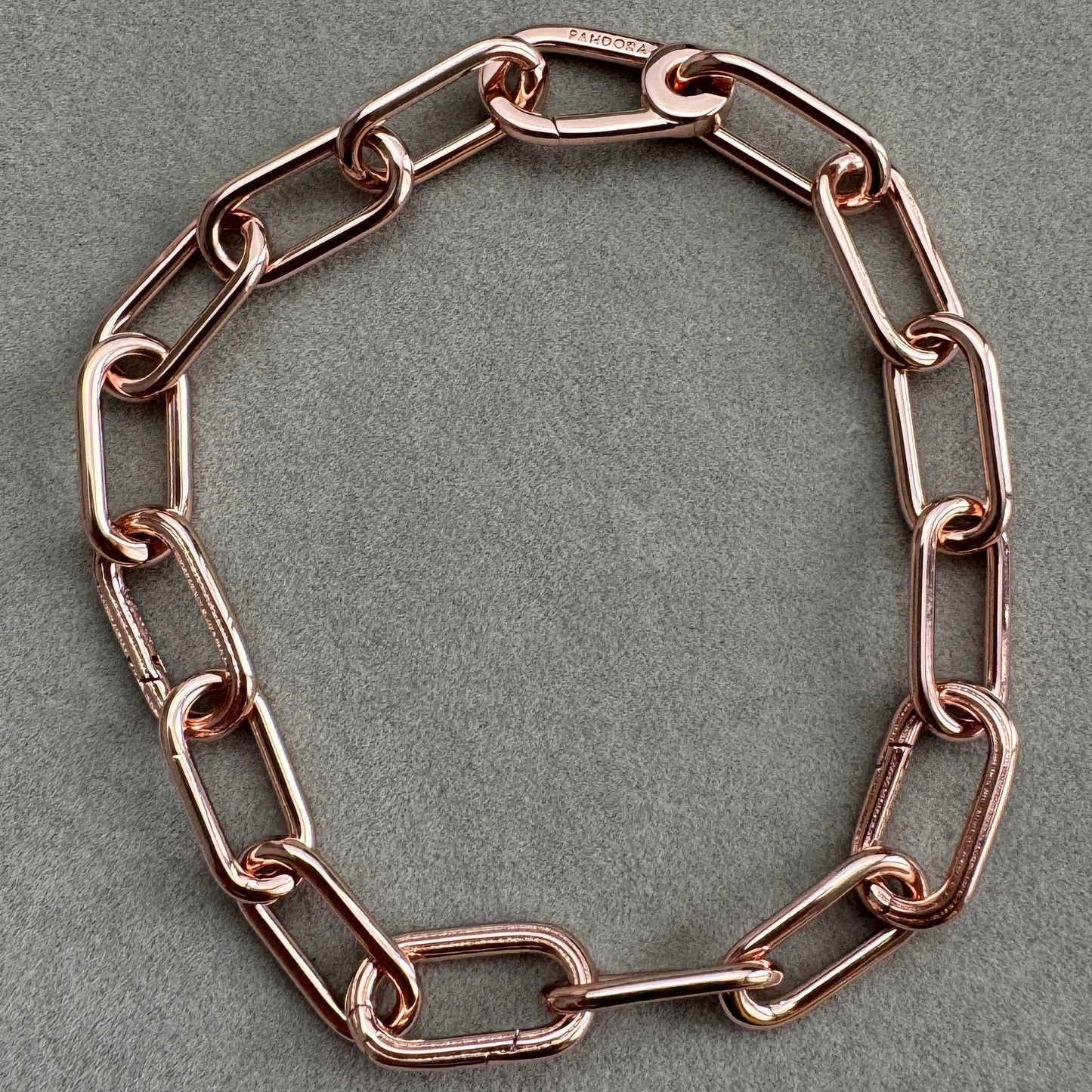 Brazaletes De Eslabones Baño Rosa (Se Abren 3 Eslabones)