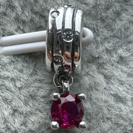 Charm Pavé Colgante Rosa