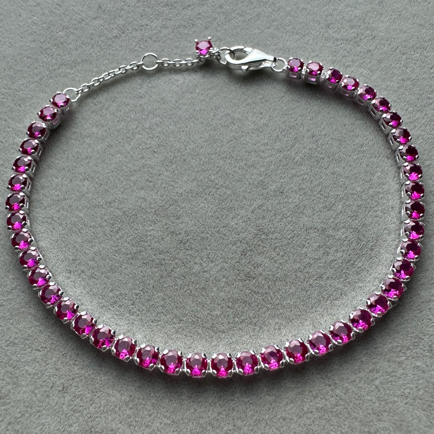 Brazalete Tenis Rosa Brillante
