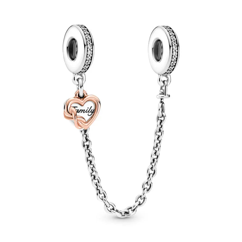 Cadena De Seguridad Corazón Familiar Pandora