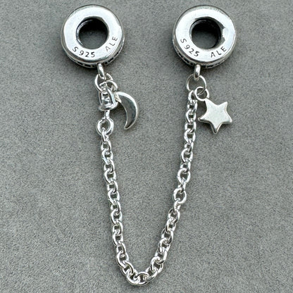 Cadena De Seguridad Luna Y Estrella Pandora Vista Frontal