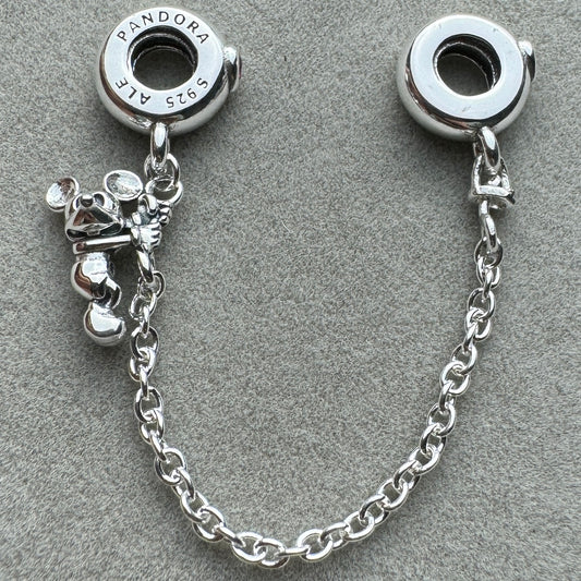 Cadena De Seguridad Mickey Escalador Disney Pandora Vista Frontal