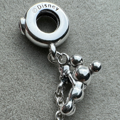 Cadena De Seguridad Mickey Escalador Disney Pandora Vista Mickey De Atrás