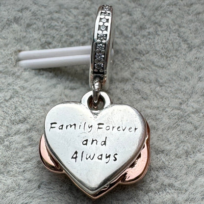 Charm Colgante Doble Corazón Infinito Brillante Pandora 3