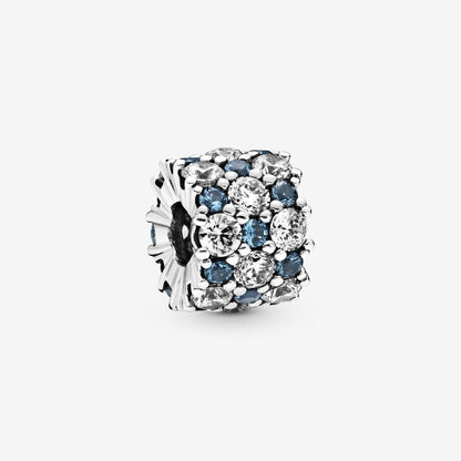 Charm Brillante Zirconias Azules Y Transparentes