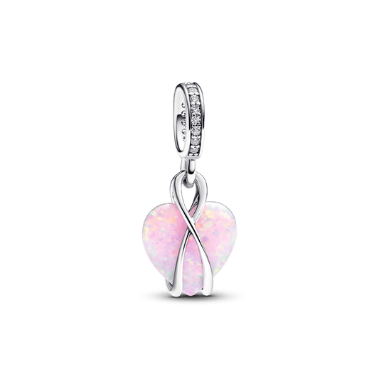 Charm Colgante Corazón Opalescente Mamá