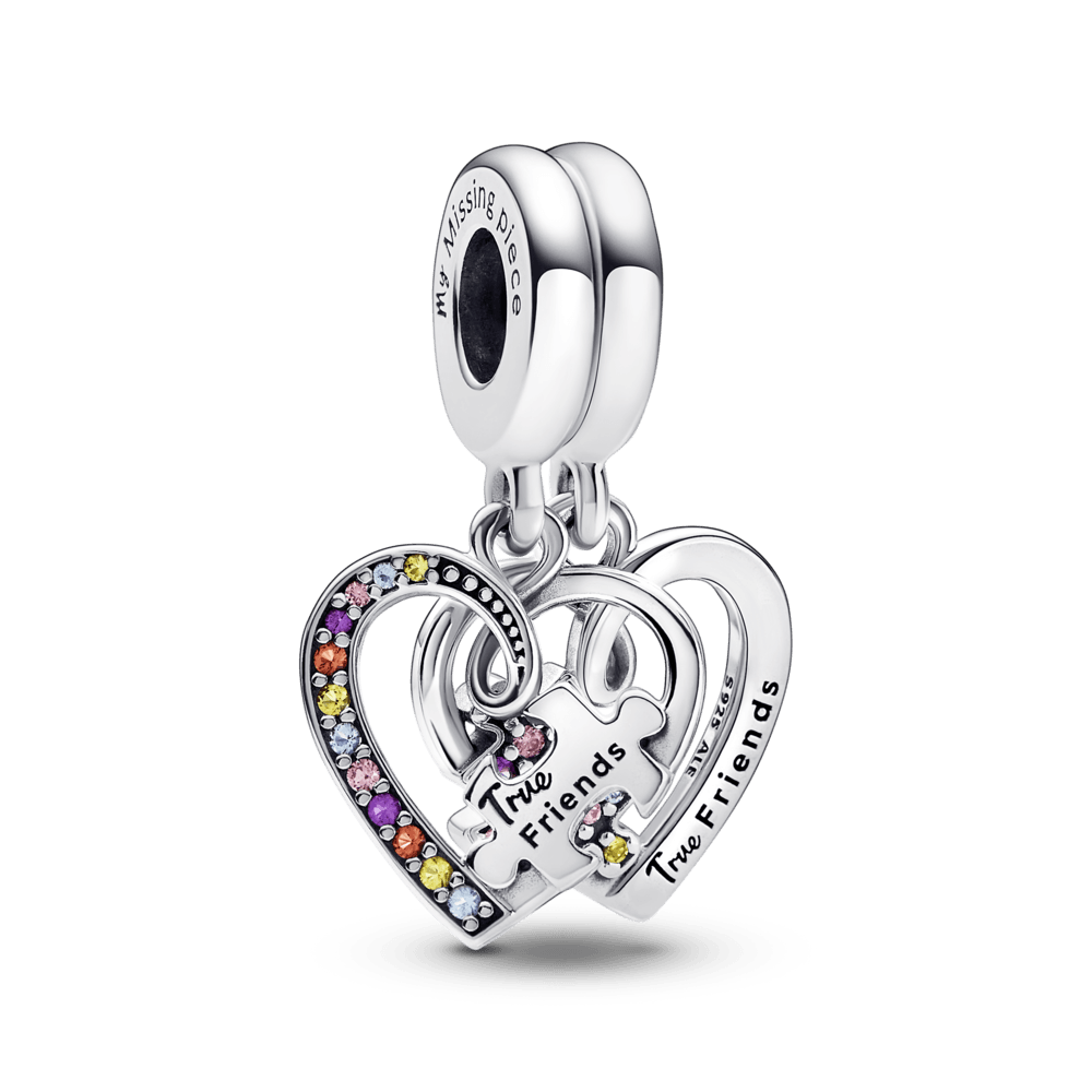 Charm Colgante Corazones De Amistad Separables