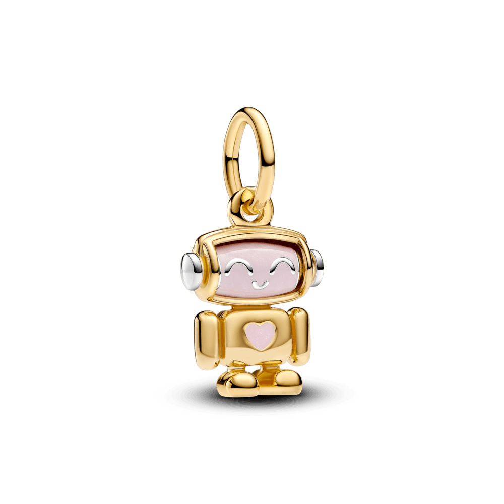 Charm Colgante Robot Cara Giratoria