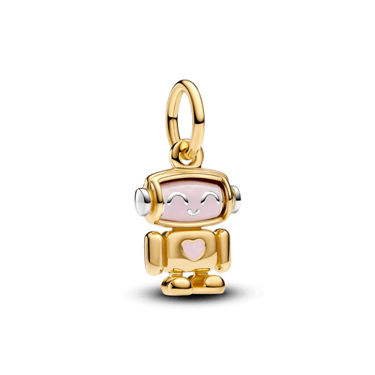 Charm Colgante Robot Cara Giratoria