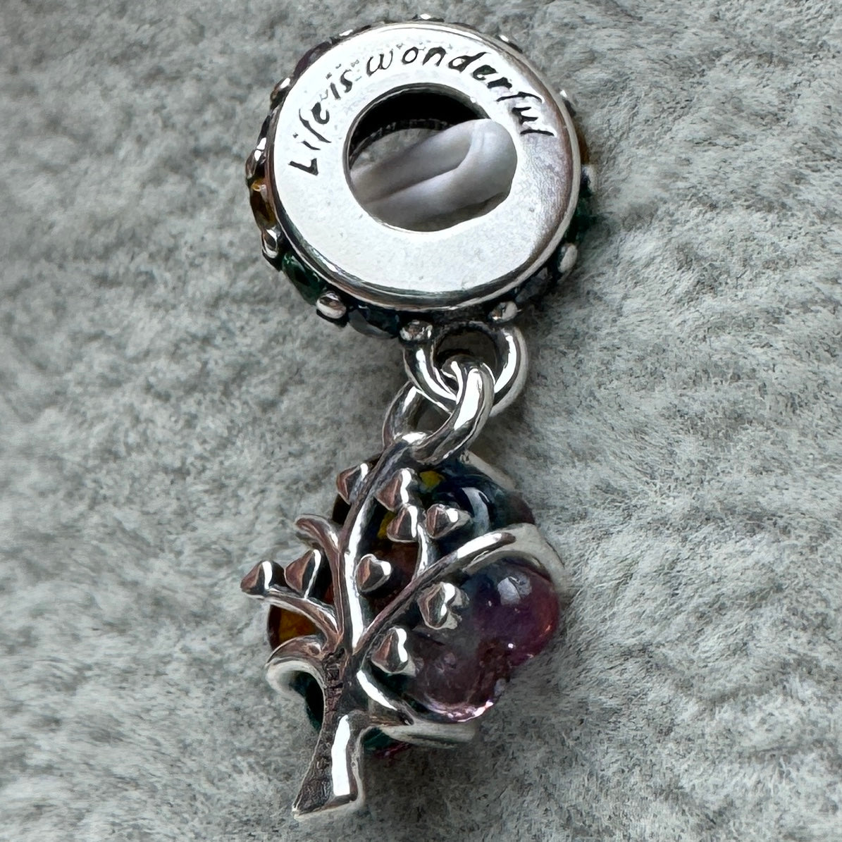 Charm Árbol Colgante De Colores Pandora Vista Del Costado